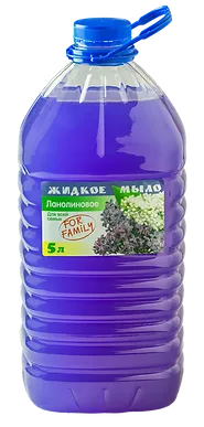 For Family Мыло жидкое Для всей семьи, мыло жидкое, ланолиновое, 5 л, 1 шт.