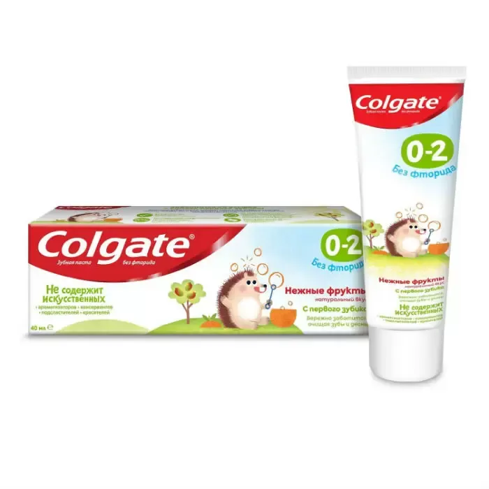 Colgate Детская зубная паста Нежные фрукты, с 0 до 2 лет, без фторида, 40 мл, 1 шт.