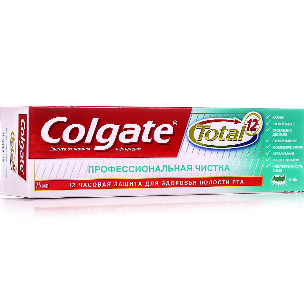 Colgate Total 12 Профессиональная чистка зубная паста, гель, 75 мл, 1 шт.