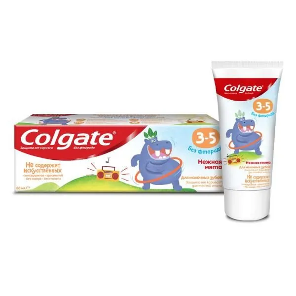 Colgate Зубная паста детская 3-5л без фторида, вкус в ассортименте, 60 мл, 1 шт.