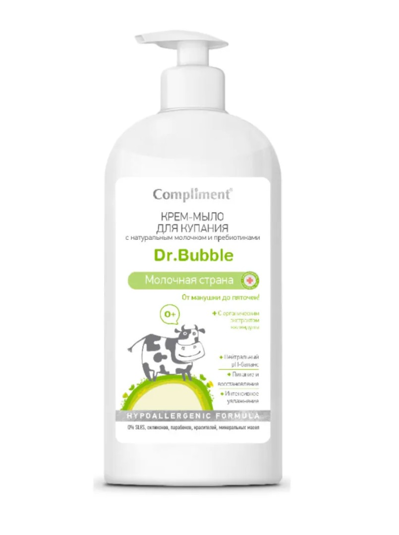 Compliment Dr. Bubble Крем-Мыло для купания «Молочная страна», крем-мыло, 400 мл, 1 шт.