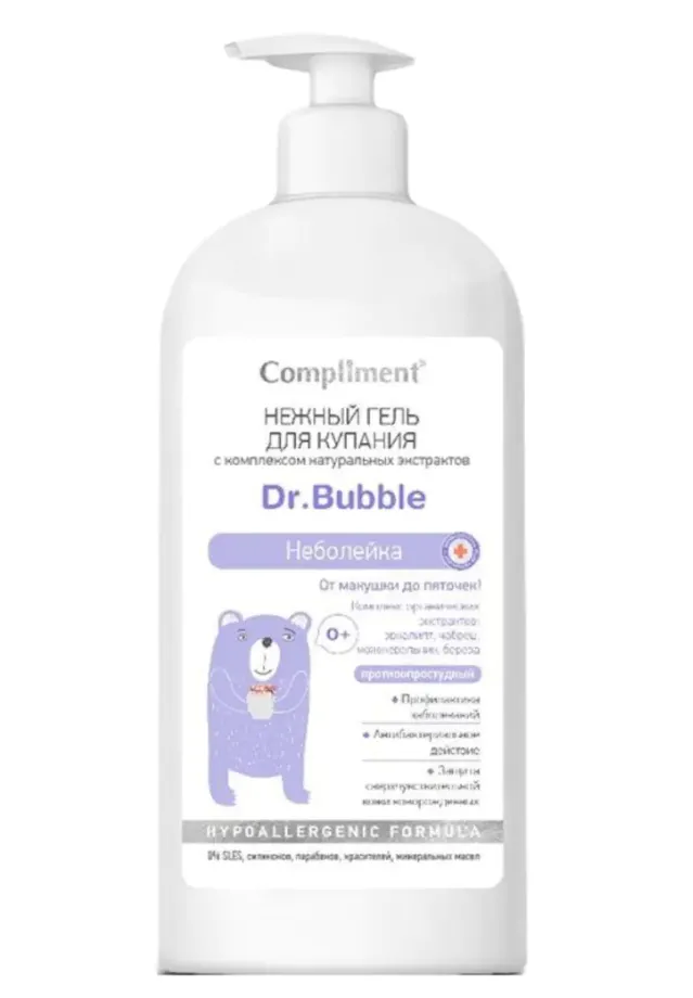 Compliment Dr. Bubble Нежный гель для купания Неболейка, 400 мл, 1 шт.