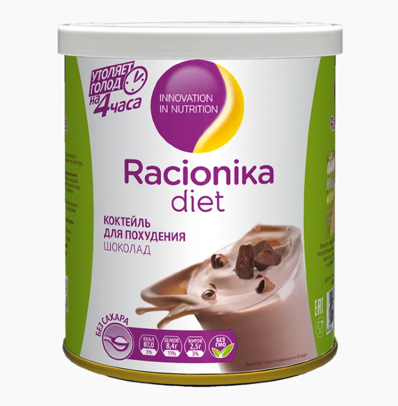 Racionika Diet коктейль, со вкусом шоколада, 350 г, 1 шт.