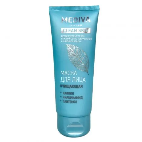 Mediva Clean Skin Маска для лица, маска для лица, очищающая, 75 мл, 1 шт.