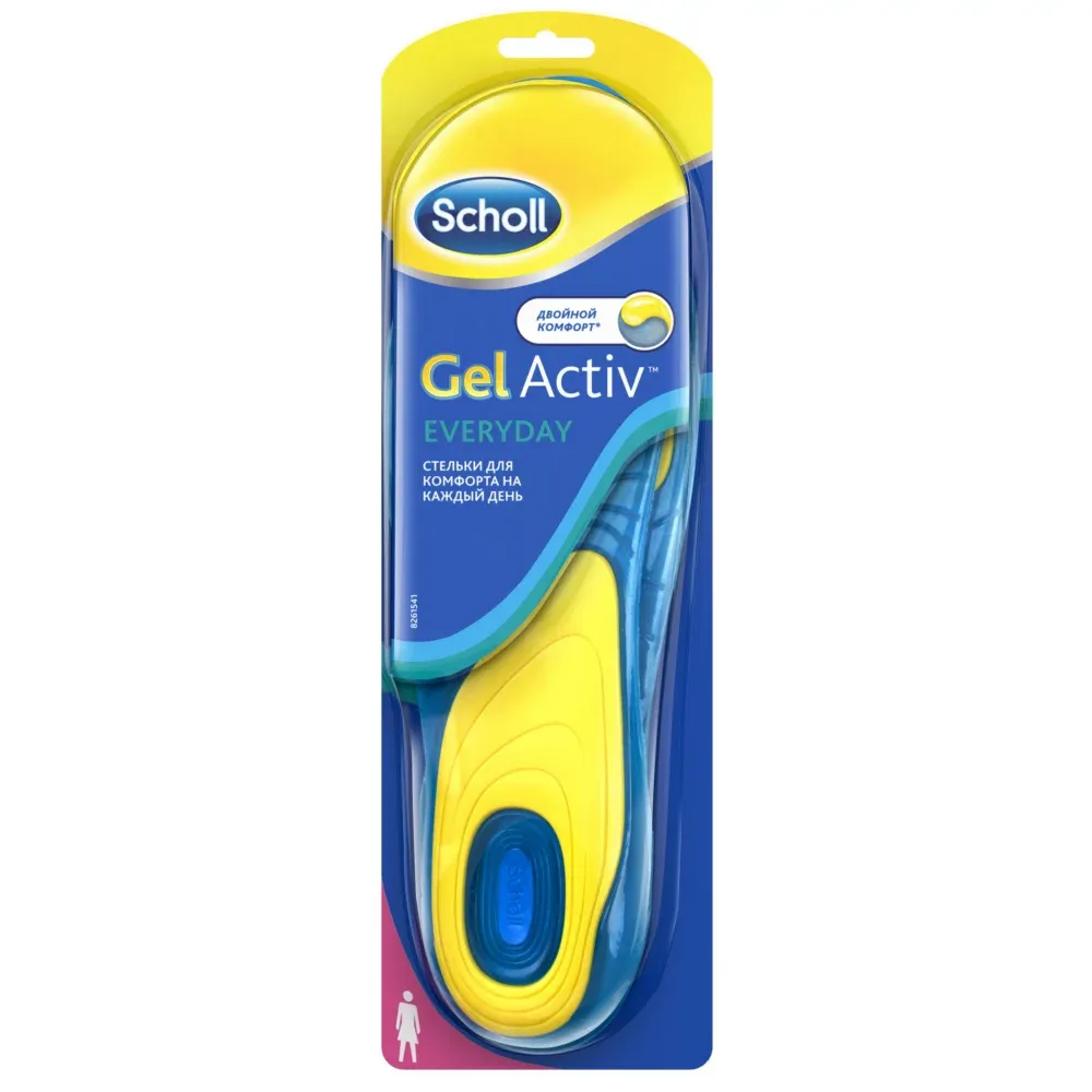 Scholl GelActiv Everyday стельки для комфорта на каждый день для женщин, 37-41, 2 шт.