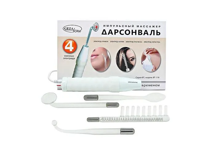 Дарсонваль импульсный массажер Gezatone Biolift 4 118, с 4 насадками, 1 шт.