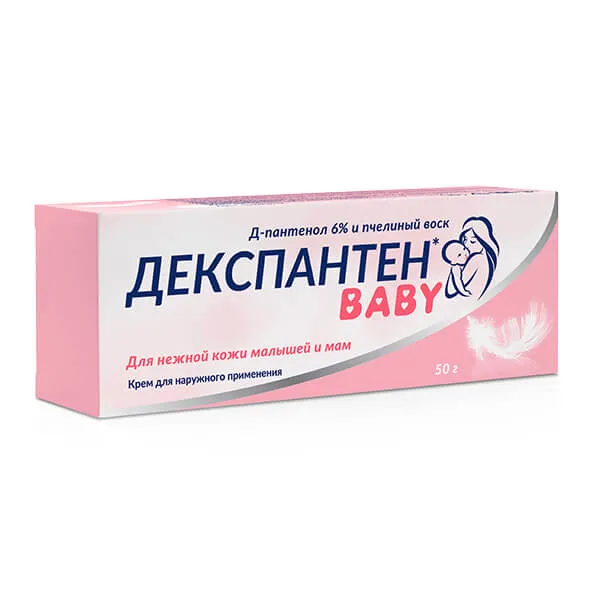 Декспантен Baby крем с Д-пантенолом, 6%, крем для детей, пчелиный воск, 50 г, 1 шт.