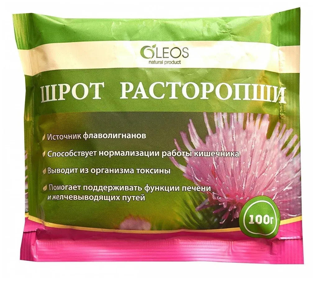 Расторопша Oleos, шрот, 100 г, 1 шт.