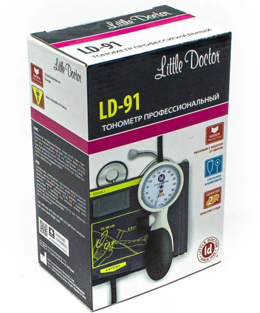 Тонометр механический Little Doctor LD-91, манжета 25-36см, 1 шт.