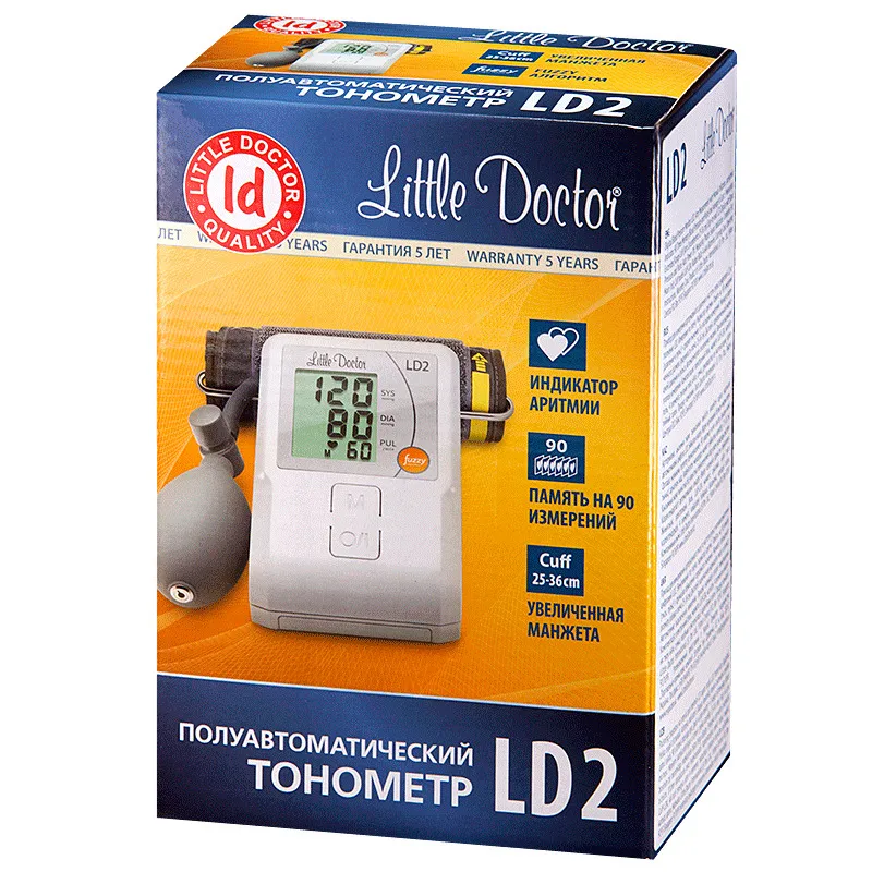 Тонометр полуавтоматический Little Doctor LD2, 1 шт.