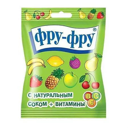 Фру-Фру мармелад Азбука, мармелад жевательный, с фруктовым соком, 30 г, 1 шт.