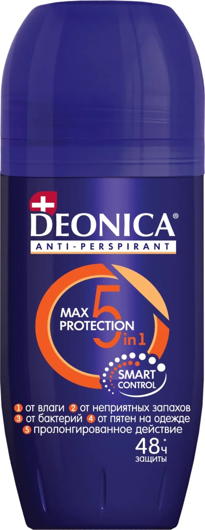 Deonica Антиперспирант For men Max protection 5в1, 50 мл, 1 шт.