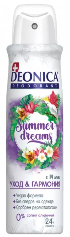 Deonica Дезодорант Summer Dreams, спрей, 150 мл, 1 шт.