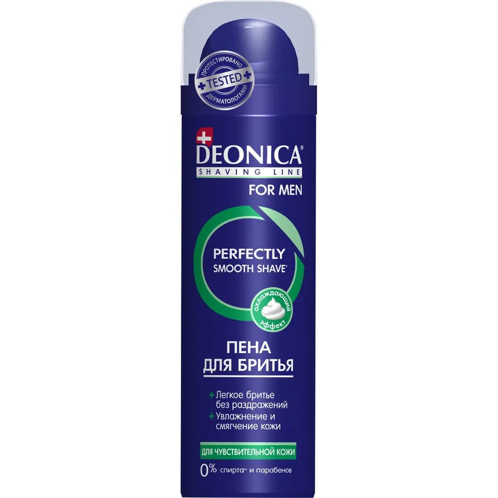 Deonica for MEN Пена для бритья для чувствительной кожи, пена для бритья, 240 мл, 1 шт.