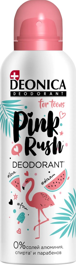 Deonica for teens дезодорант-спрей Pink Rush, спрей, 125 мл, 1 шт.