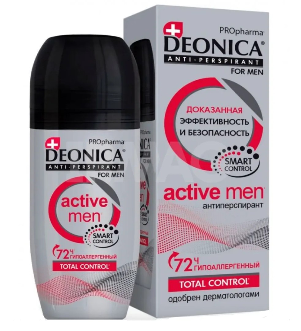 Deonica PROpharma Антиперспирант Active men, антиперспирант ролик, 50 мл, 1 шт.