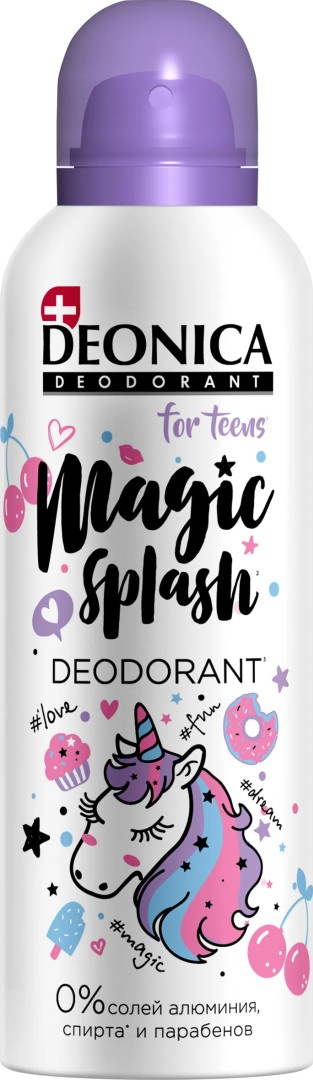 Deonica for teens дезодорант-спрей Magic Splash, спрей, 125 мл, 1 шт.