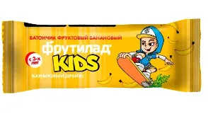 Фрутилад Kids батончик фруктовый Банановый, для детей с 3 лет, 25 г, 1 шт.