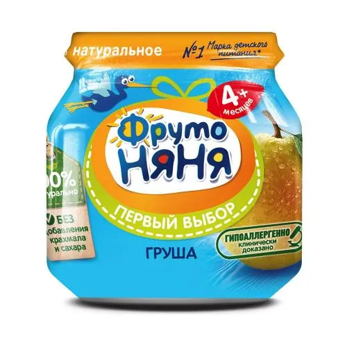 Фрутоняня Пюре Груша натуральная, пюре, 100 г, 1 шт.