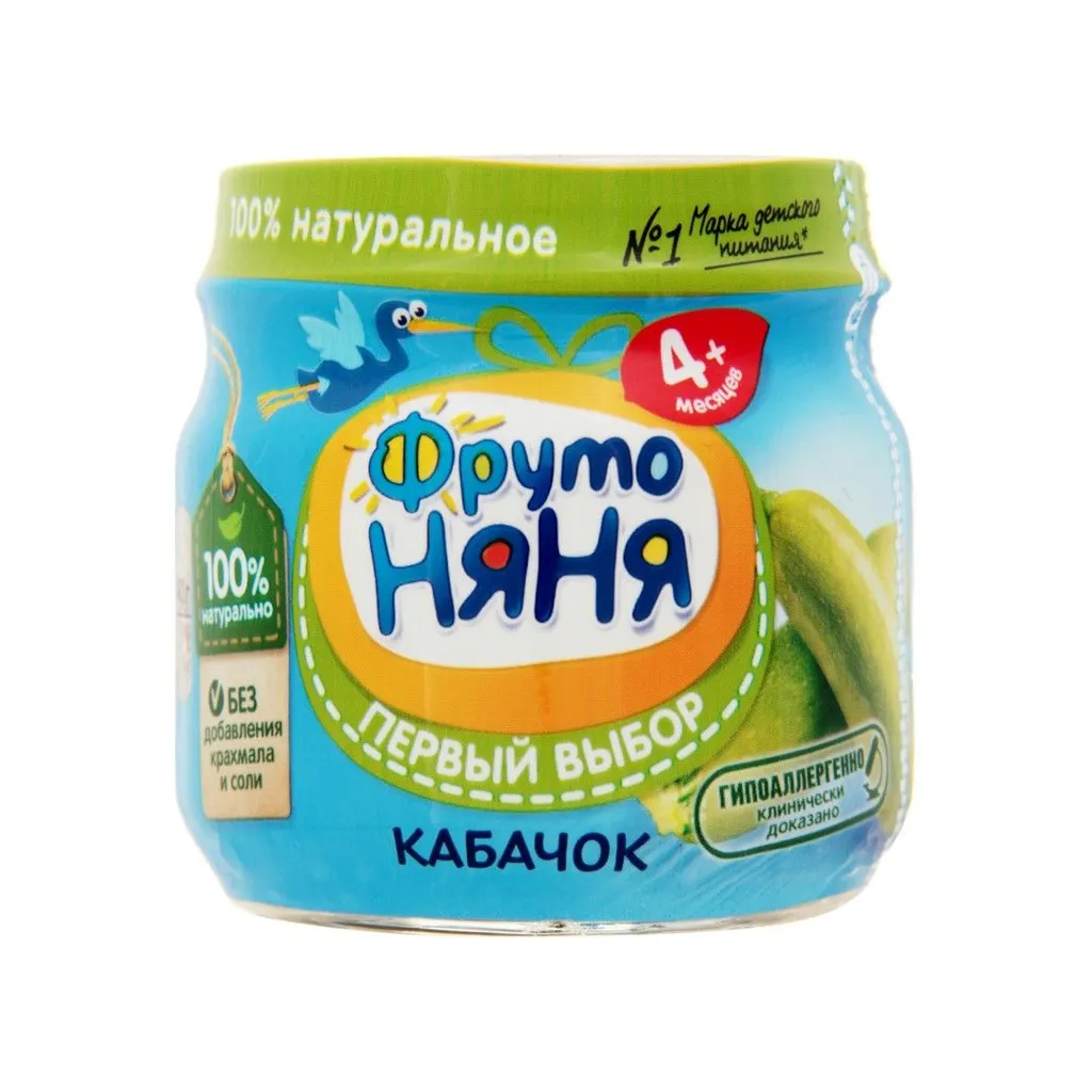 Фрутоняня Пюре кабачок, пюре, 80 г, 1 шт.