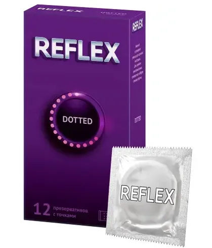 Reflex Dotted Презервативы, набор презервативов, 12 шт.