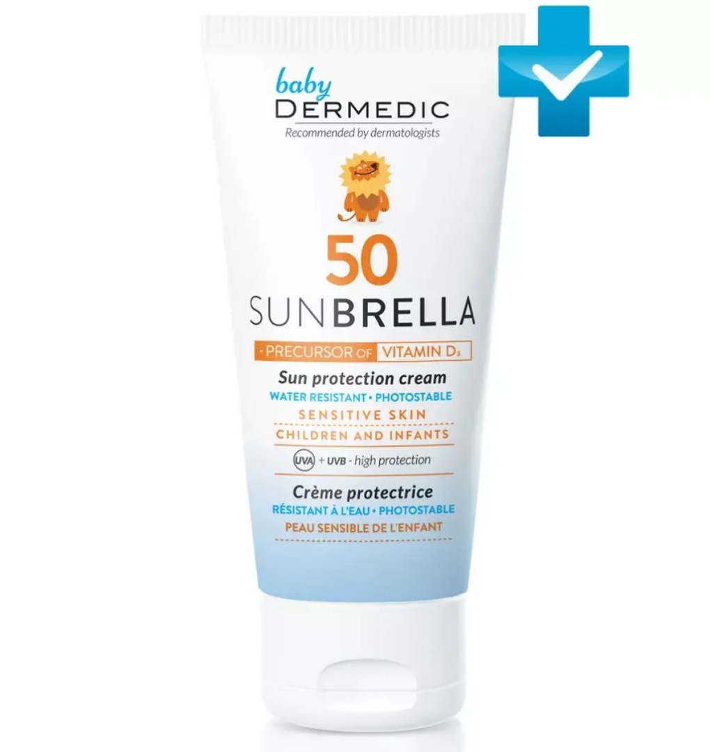 Dermedic Sunbrella Baby Детский солнцезащитный крем для лица, SPF50, крем, 50 мл, 1 шт.