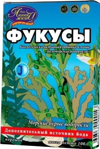 Фукус беломорские водоросли, порошок для приема внутрь, 100 г, 1 шт.