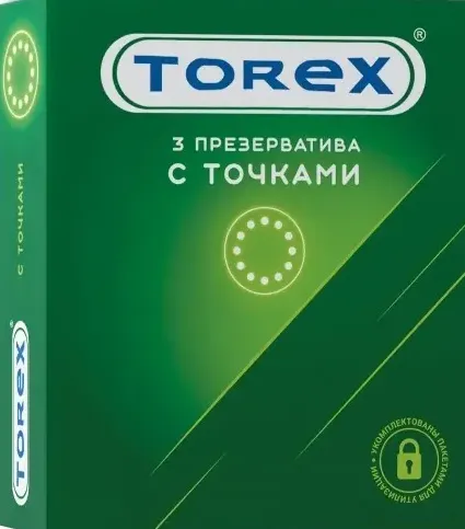 Torex презервативы с точками, 3 шт.