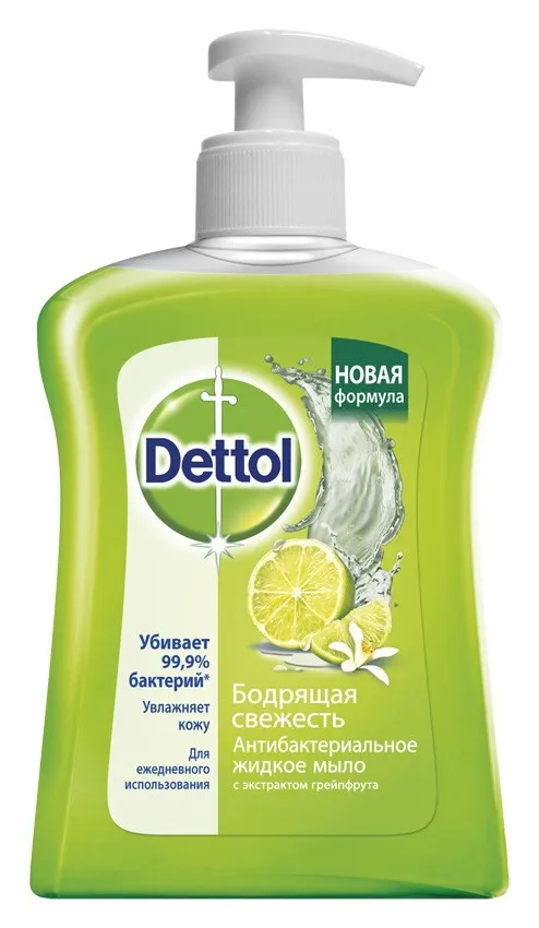 Dettol Мыло жидкое для рук Антибактериальное грейпфрут, мыло жидкое, 250 мл, 1 шт.