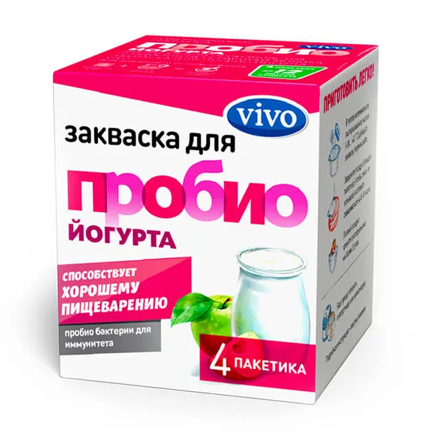 Vivo Закваска Пробио йогурт, порошок, 4 шт.