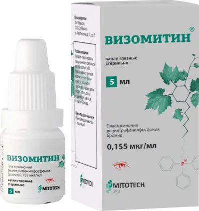 Визомитин, 0.155 мкг/мл, капли глазные, 5 мл, 1 шт.