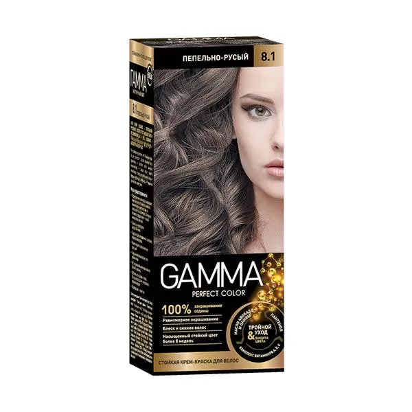 Gamma Perfect Color Крем-краска для волос, краска для волос, тон 8.1 Пепельно-русый, 1 шт.