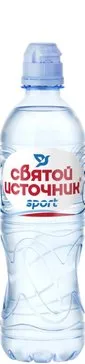 Вода Святой источник питьевая Спорт, негазированная, в пластиковой бутылке, 0.5 л, 1 шт.