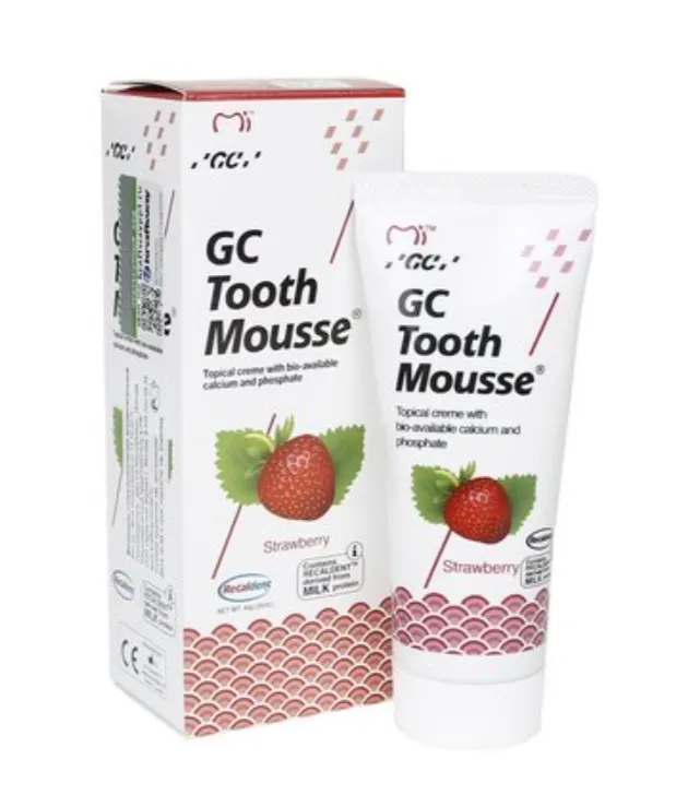 GC Tooth Mousse Зубной гель для восстановления и укрепления эмали, гель, клубника, 40 г, 1 шт.