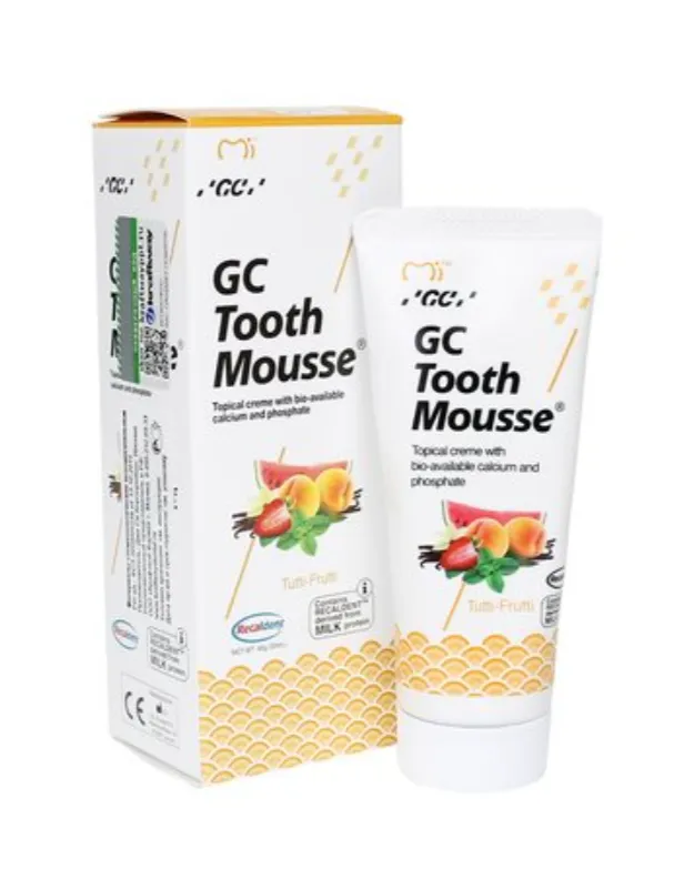 GC Tooth Mousse Зубной гель для восстановления и укрепления эмали, гель, мультифрукт, 40 г, 1 шт.