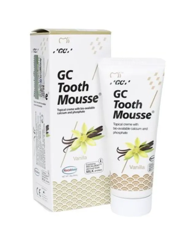 GC Tooth Mousse Зубной гель для восстановления и укрепления эмали, гель, ваниль, 40 г, 1 шт.