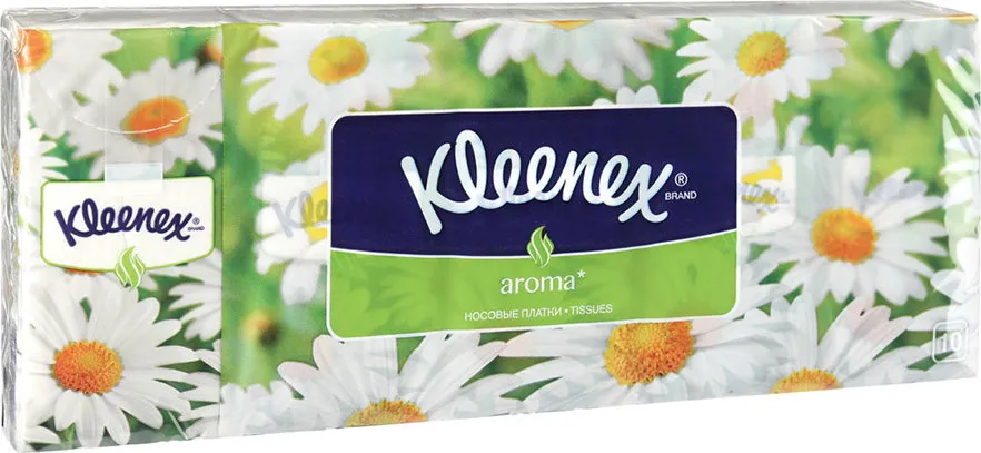 Kleenex Платки носовые бумажные ромашка, 10, 10 шт.