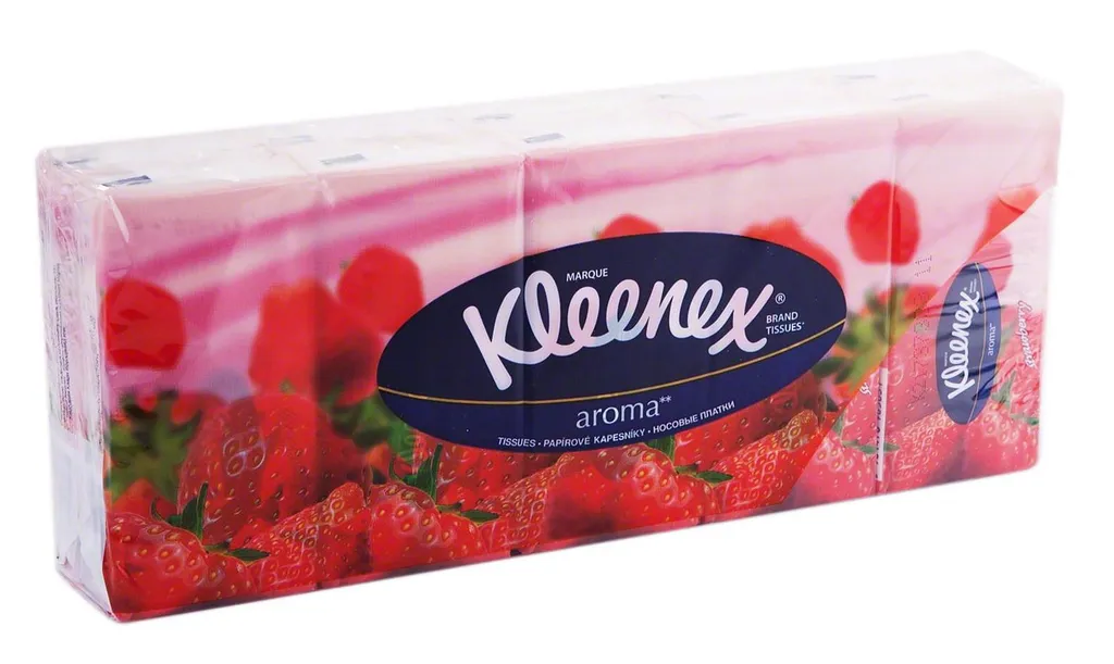 Kleenex Платки носовые бумажные клубника, 10, 10 шт.