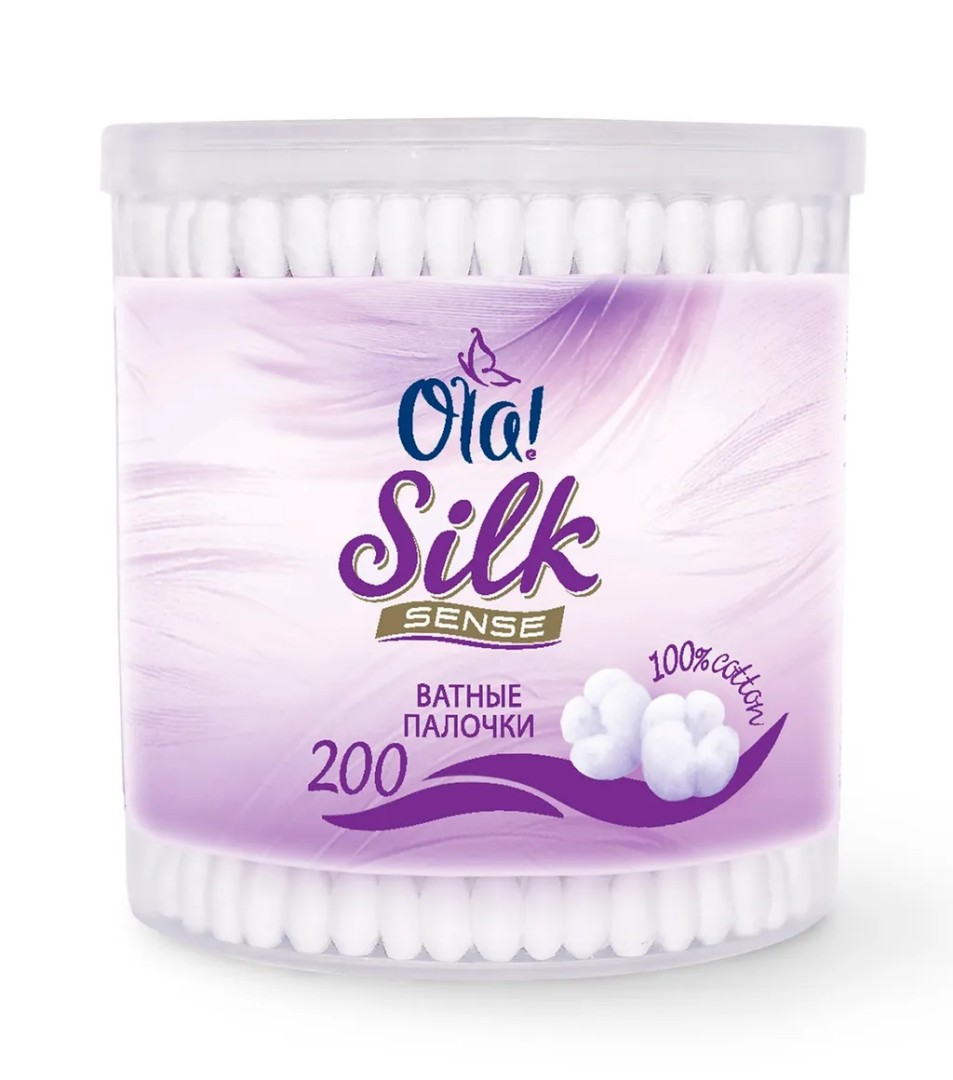 Ola! Silk Sense ватные палочки, в круглой банке, 200 шт.