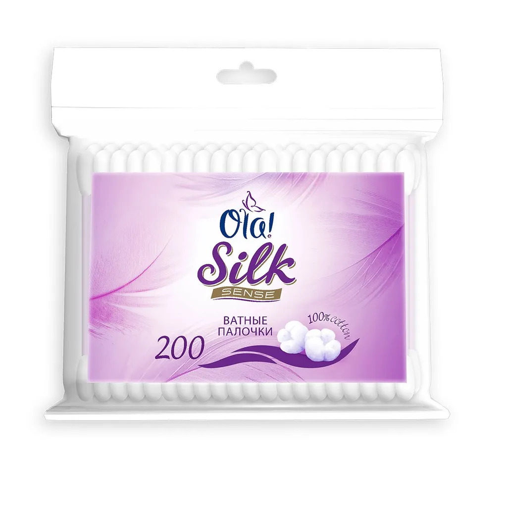 Ola! Silk Sense ватные палочки, в пакете, 200 шт.