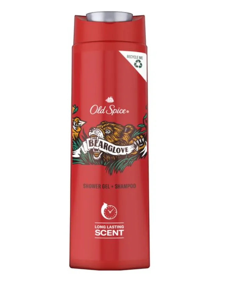 Old Spice Гель для душа-шампунь Bearglove, шампунь-гель 2в1, 400 мл, 1 шт.