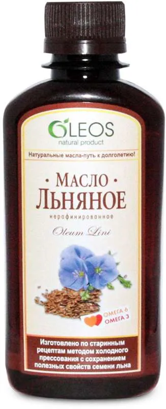 Oleos Льняное масло, масло, 200 мл, 1 шт.