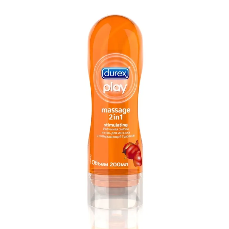 Гель-смазка Durex Play Massage 2in1 Stimulating, гель, с гуараной, 200 мл, 1 шт.