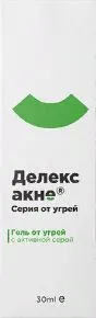 Делекс-Акне гель от угрей, гель для наружного применения, 30 мл, 1 шт.