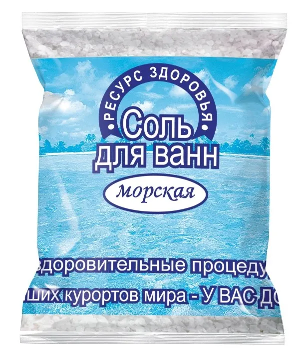 Ресурс здоровья Соль для ванн морская, соль для ванн, 1 кг, 1 шт.