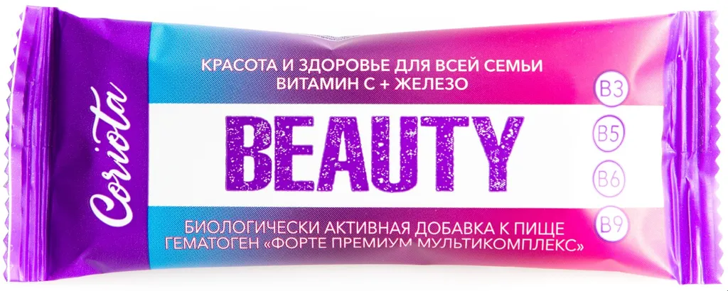 Гематоген форте премиум мультикомплекс Coriota beauty, 35 г, 1 шт.