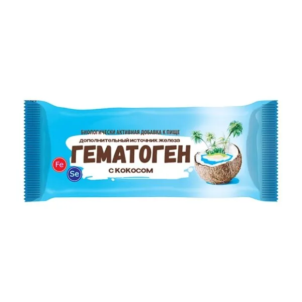 Гематоген Форте с кокосом, 50 г, 1 шт.