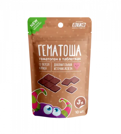 Гематоген Гематоша корица, таблетки жевательные, 10 г, 10 шт.