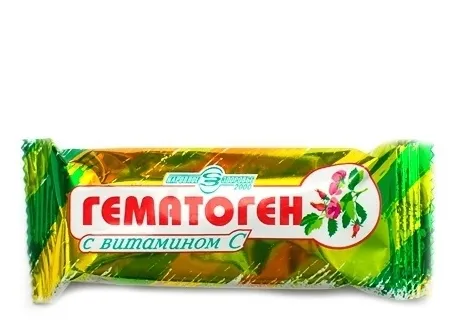 Гематоген Народный с витамином С, плитка, 40 г, 1 шт.