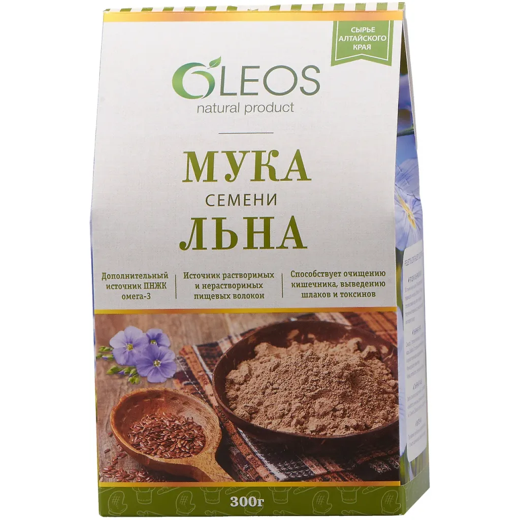 Oleos мука семени льна, 300 г, 1 шт.